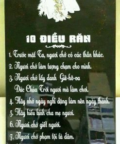 MƯỜI ĐIỀU RĂN ( SƠN MÀI KHỔ 25*50)